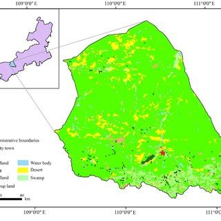 Map of the land use types in the research area. | Download Scientific Diagram