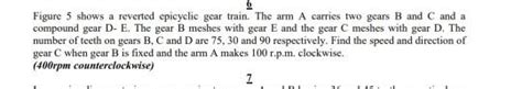 Solved Figure Shows A Reverted Epicyclic Gear Train The Chegg