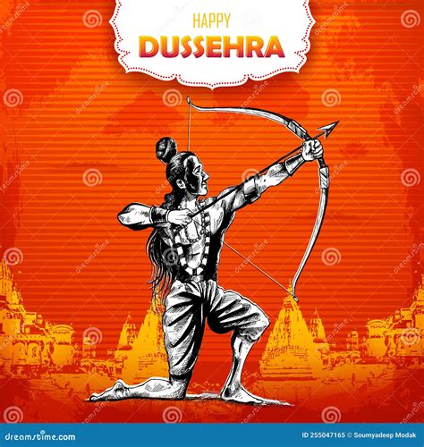 Happy Dussehra Vijayadashami Also Known As Dasahara, Dusshera, Dasara Cartoon Vector ...