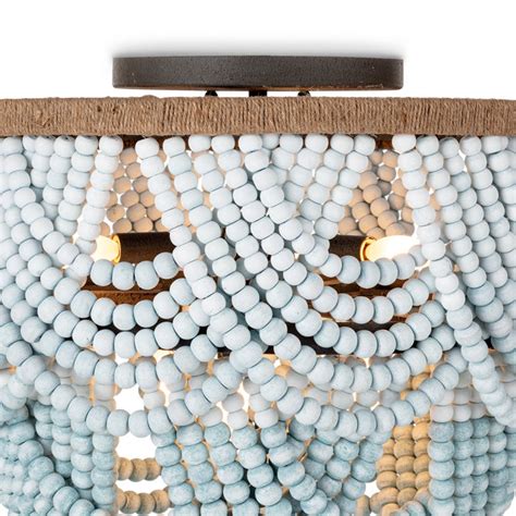 Reginaandrew Coastal Living Ombre Wood Bead Flush Mount Perigold