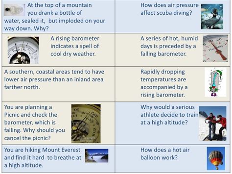 Air pressure and weather