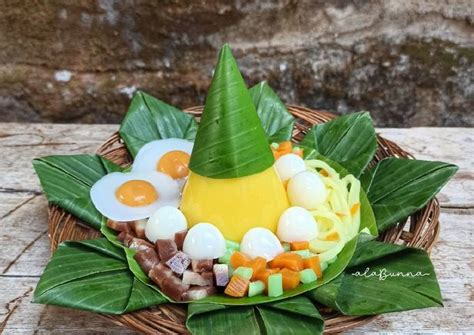 Resep 647 Tumpeng Mini Puding Replika Tumini Nasi Kuning Oleh Bunna