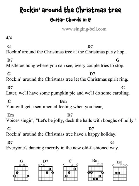 Lyrics For Rockin Around The Christmas Tree Printable