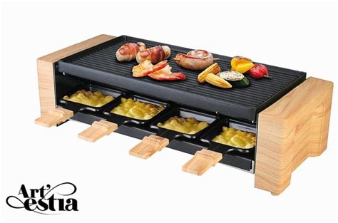 Artestia Electric Raclette Grill With Non Stick Aluminum Plate