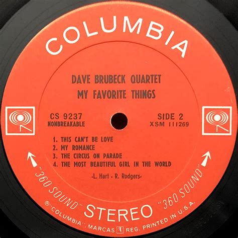 Yahoo オークション US ORIG LP THE DAVE BRUBECK QUARTET My Favor