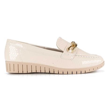 Sapato Campes Mocassim Feminino Cr Co Off White Godiva Cal Ados