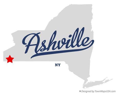 Map of Ashville, NY, New York