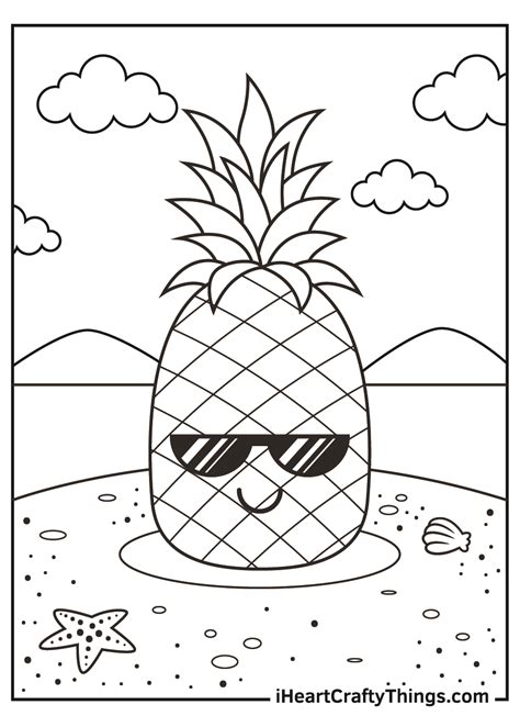 Pineapple Coloring Pages Updated 2021