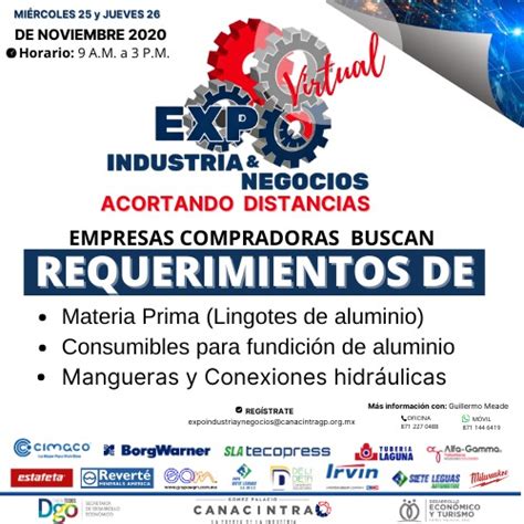 Expo Industria y Negocios 2020 Canacintra Gómez Palacio