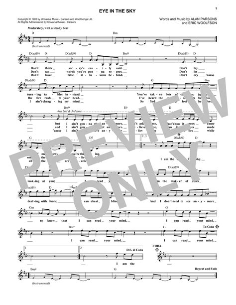 Eye In The Sky | Sheet Music Direct