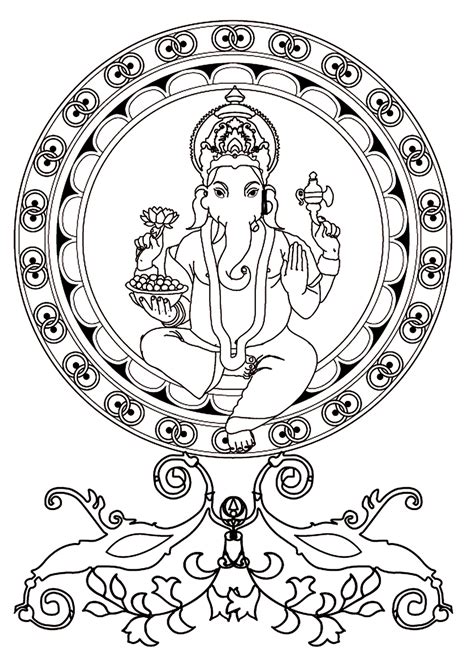 Ganesha Color Drawing at GetDrawings | Free download