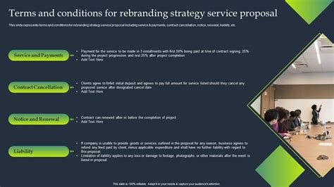 Terms And Conditions For Rebranding Strategy Service Proposal