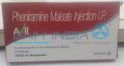 BUY Pheniramine Maleate IP Avil 2ml 22 75 Mg Ml By Sanofi India