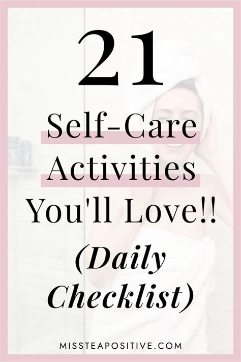 Self Care 101 Daily Self Care Checklist For Beginners Miss Tea