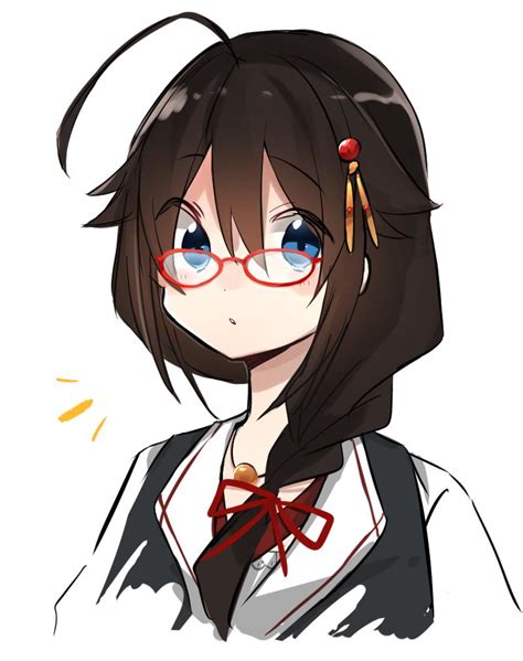 Safebooru 1girl Ahoge Artist Request Blue Eyes Braid Brown Hair