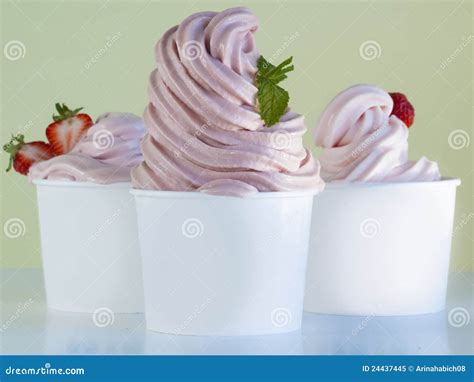 Frozen Soft Serve Yogurt Stock Image Image Of Dairy