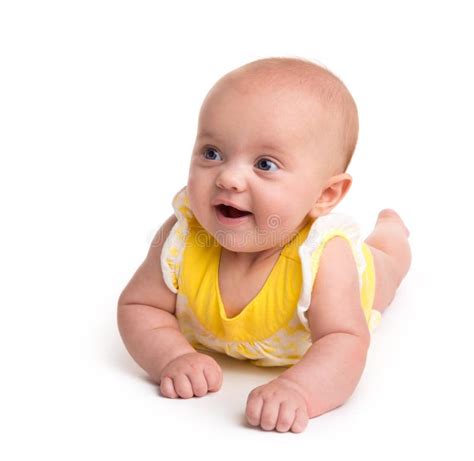 Cute Smiling Baby Isolated on White Stock Image - Image of baby, little ...