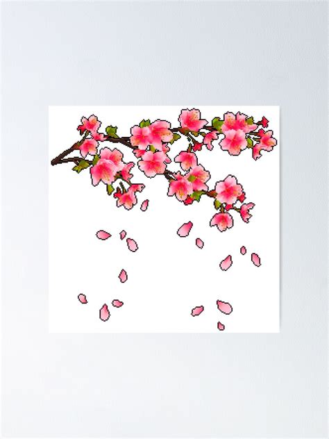 "Cherry Blossom Pixel Art" Poster by KonkeyZhong | Redbubble