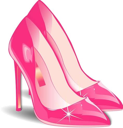 Premium Vector Pink Women Shoes On White Vector