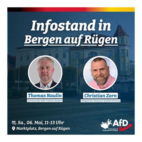 Infostand In Bergen Afd Kreisverband Vorpommern R Gen