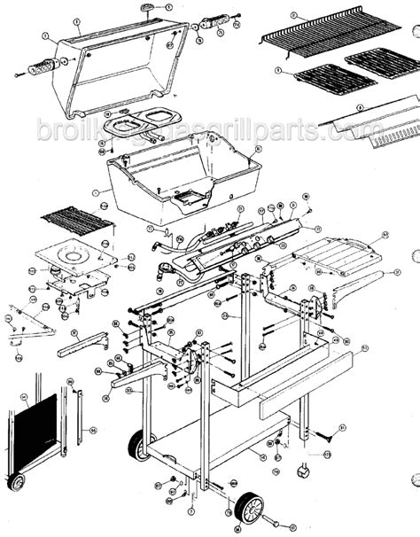 Replacement parts for Broil King BBQ grill model: 942-47