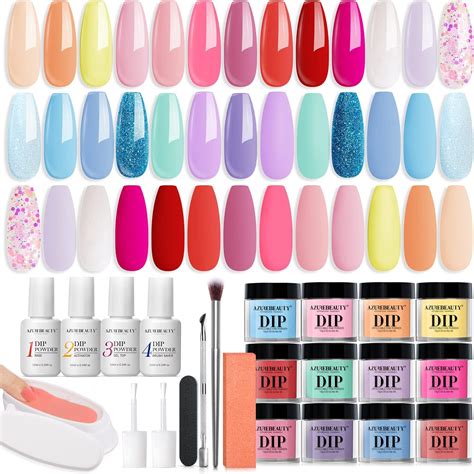 Amazon Azurebeauty Pcs Dip Powder Nail Kit Starter Colors