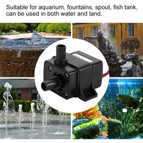 Pompe Aquarium 12V Submersible Pompe à eau SAEC 12V DC ultra