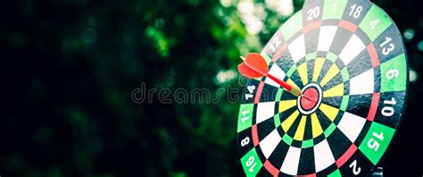 Bullseye Or Bulls Eye Target Or Dartboard Has Dart Arrow Throw Hitting