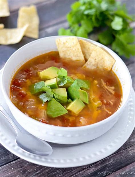 Instant Pot Chicken Tortilla Soup Recipe Creations By Kara