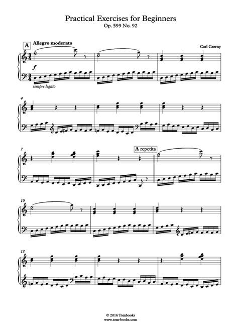 Free Sheet Music Czerny Carl Op Practical Exercises For