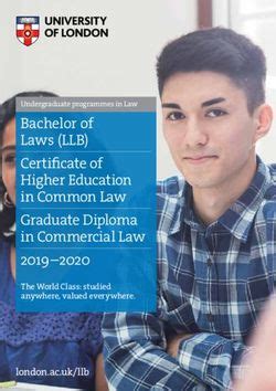 Bachelor Of Laws Llb Certificate Of Higher Education In Common Law