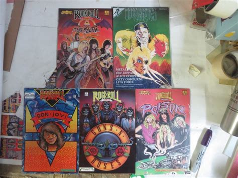 Rock And Roll Comics Hard Rockheavy Metal Lot Of 5 Books Bon Jovi Aerosmith Collections Hipcomic