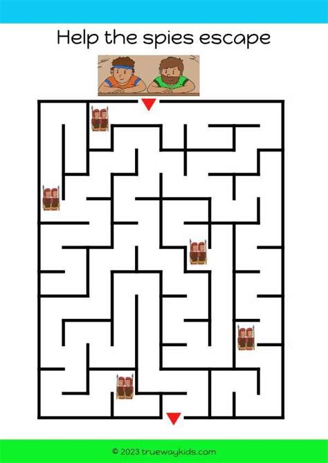 Rahab And The Spies Help The Spies Escape Jericho Maze Worksheet For