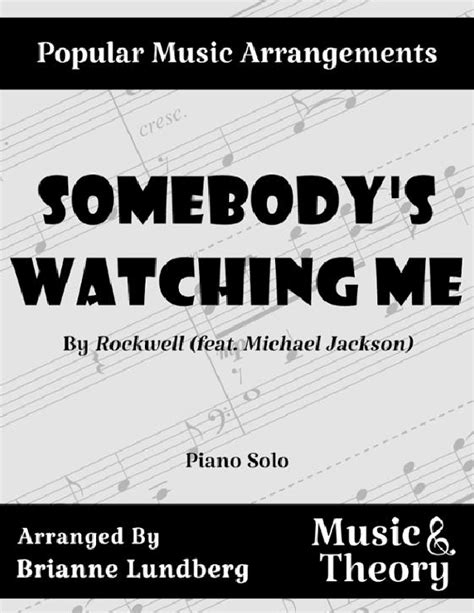 Somebody S Watching Me Sheet Music Rockwell Piano Solo