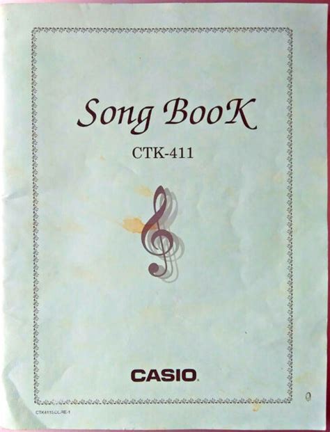 Original Casio Song Music Book For Ctk Keyboard Songs In