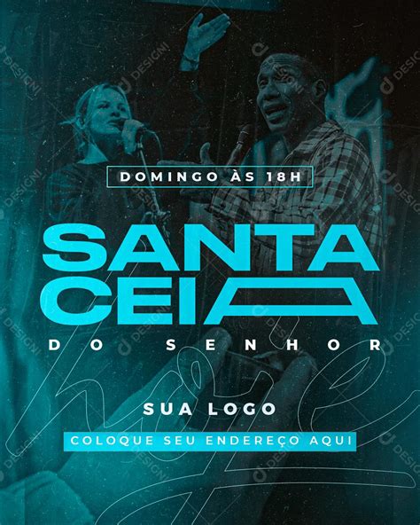 Flyer Santa Ceia Domingo Ás 18H Social Media PSD Editável download