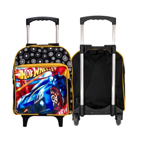 Mochila Infantil Escolar Rodinha P Creche Hot Wheels Personagem Menino