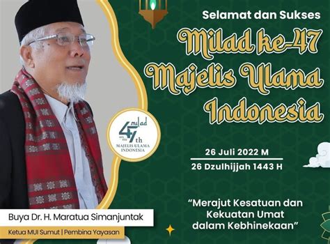 Milad Mui Majelis Ulama Indonesia Ke Tahun