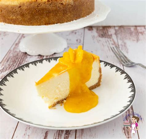 Taste Of Summer Mango Cheesecake Classic Cheese With Mango Topping Veena Azmanov Kitchen