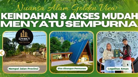 Grand Luanching Tanah Murah 40 Jutaan 100 M2 Kavling Nuansa Alam Golden