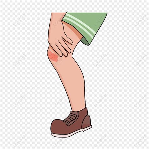 Knee Character Injured Clip Art Knee Joint Flat Style Characters Png