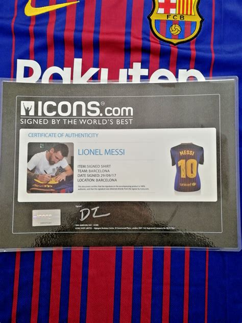 Lionel Messi Signed Barcelona Shirt Home 2014 COA BAO EBay