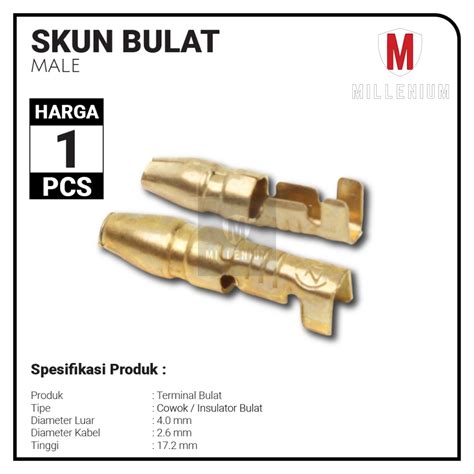 Jual Terminal Skun Bulat Sambung Cowok Male H Satuan