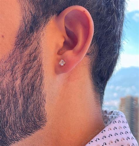 Topos Aretes De Hombre Par Oro 18k Laminado Con Circon MercadoLibre