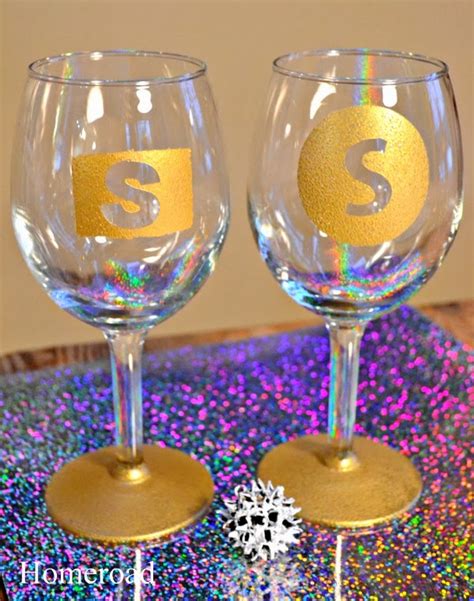 Monogrammed New Year S Eve Glasses