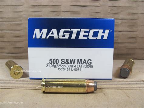 Round Box Sw Magnum Grain Sjsp Flat Ammo By Magtech B