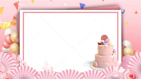 Best Pink Birthday Cake Powerpoint Background For Presentation ...