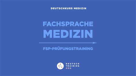 Fachsprache Medizin Medizinische Fachsprache Deutsch Training Online