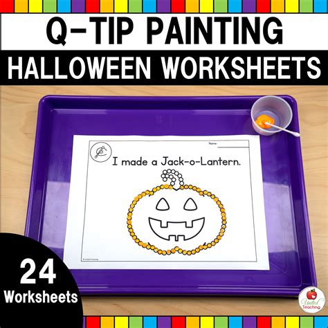 Halloween Q-Tip Painting Worksheets - United Teaching