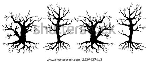 Bare Tree Silhouette Art Vector Design Stock Vector (Royalty Free ...